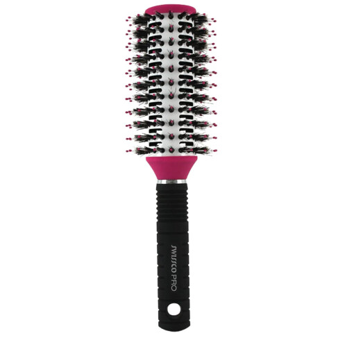 Swissco Pro Ionic Round Thermal Brush - SMALL (Pink, White and black)
