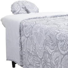 ForPro Premium Designer-Massagelaken-Set aus Flanell, 3-teilig,    Island Tranquility   , f   r Massageliegen, inkl. Massage-Bettlaken, Spannbettlaken