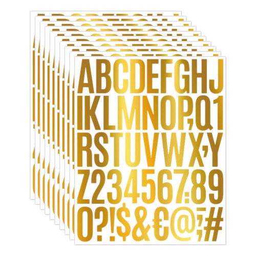 Gele stickers met cijfers of letters - België