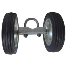 Jake Sales Rolling GATE 8inches Wheel Carrier: for Chain Link Fence Rolling/Sliding Gates - Gate Wheel Rut Runner - 2 Rubber Wheels (axle is 8inches