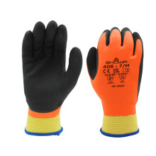 SHOWA 406 Latex Rubber Insulated Winter Work Glove with Acrylic/Nylon Liner Large (Pack of 12 Pair)