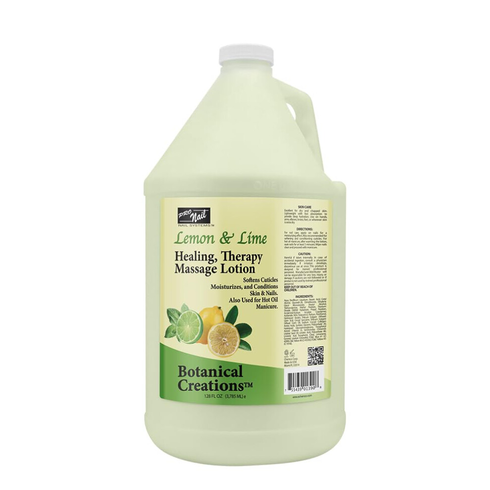 Pro Nail Nail System Pro Nail - Healing Therapy Massage Lotion Lemon Lime - Refreshing And Revitalizing - 128Oz