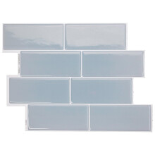 SMART TILES Peel and Stick Backsplash - 5 Sheets of 11.56"""" x 8.38"""" - 3D Adhesive Peel and Stick Tile Backsplash for Kitchen Bathroom Wall Til