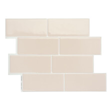 SMART TILES Peel and Stick Backsplash - 5 Sheets of 11.56"""" x 8.38"""" - 3D Adhesive Peel and Stick Tile Backsplash for Kitchen Bathroom Wall Tile