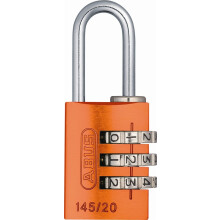 ABUS 145/20 C 20mm Body 3-cijferig resetbaar combinatiehangslot Oranje