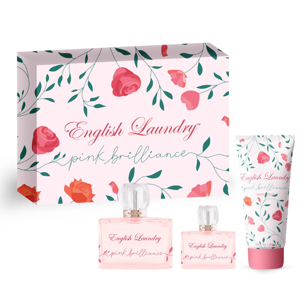 Anglick Pr Covna English Laundry Pink Brilliance 3 Piece Gift Set Edp 3.4 Fl. Oz.