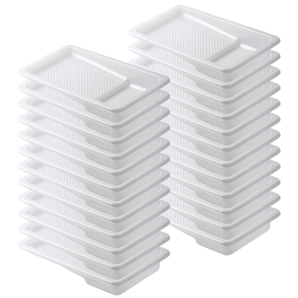 Bates- Paint Tray Liner  4 Inch  24 Pack  Paint Pans Trays  Plastic Paint Tray  Disposable Paint Tray  Paint Roller Tray  Paint Trays for Painting Wal-image-OPC-PGFPHGF-NEW