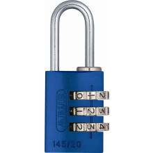 ABUS 145/20 C 20mm Body 3-cijferig resetbaar combinatiehangslot Blauw