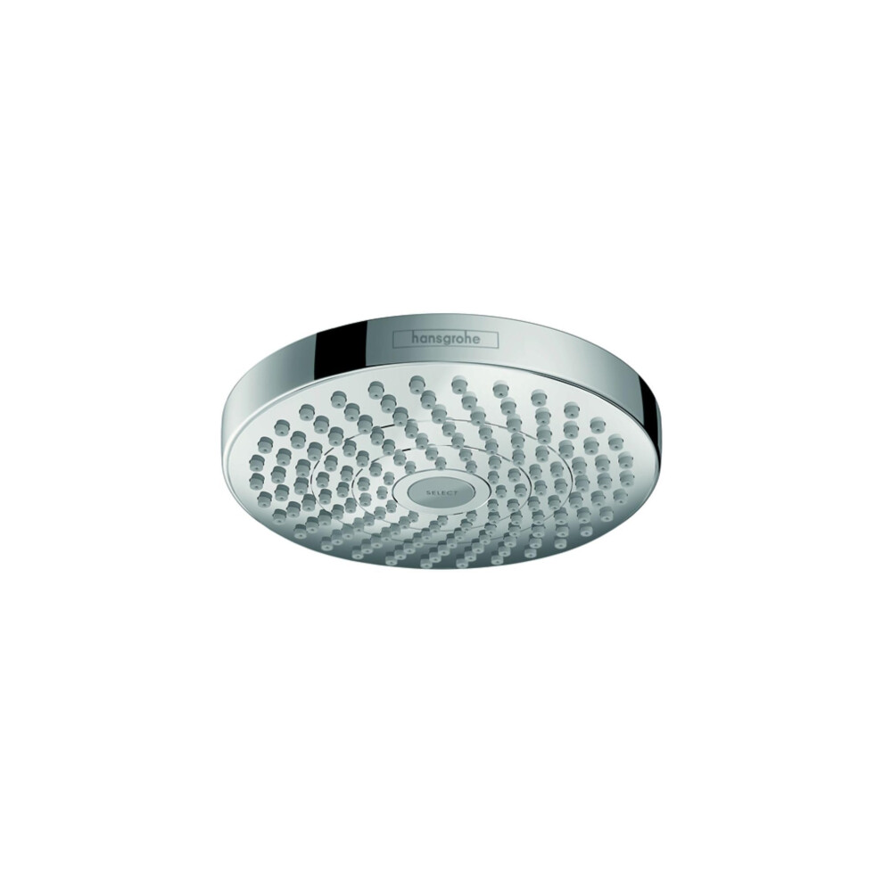 hansgrohe Croma Select S 7-inch Water Saving Low Flow Showerhead Modern 2-Spray Rain  IntenseRain with QuickClean in Chrome  04388000