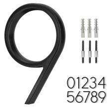 6 inch roestvrij staal drijvend huisnummer metalen moderne huisnummers voor buiten brievenbus tuin huis muur deur garagepoort met spijkerset gecoat z