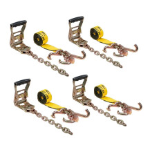 Productos mytee (4 paquetes de 2 """" Correas de trinquete de cadena con transportador de camiones de remolque hacia abajo de RTJ