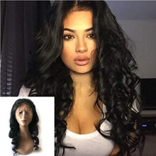 Enoya 360 Lace Front Wig Loose Wave Brazilian Human Virgin Hair Wigs-Glueless 180% Density Natural Color 22 Inch Wavy Female Wig