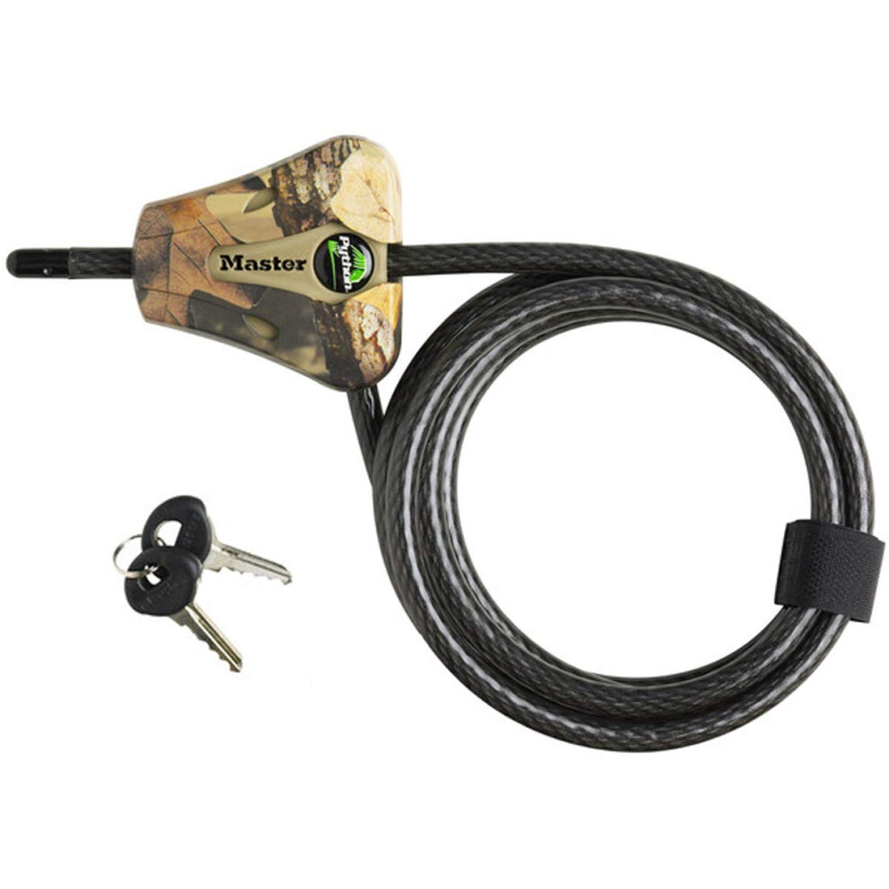 Master Lock Python Trail Camera Adjustable Camouflage Cable Locks 8418KA-12 CAMO 12-pack Brown