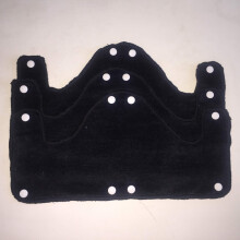 Schwarzes großes Schutzhelm-Schweißband, wiederverwendbar, waschbar, Frottee-Baumwollschutzhelm-Einsatz, zum Aufstecken, 3 Stück pro Packung