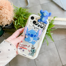 (2, Samsung A13 5G) Cute Stitch Head Grip Tok Holder Wave Soft Phone C