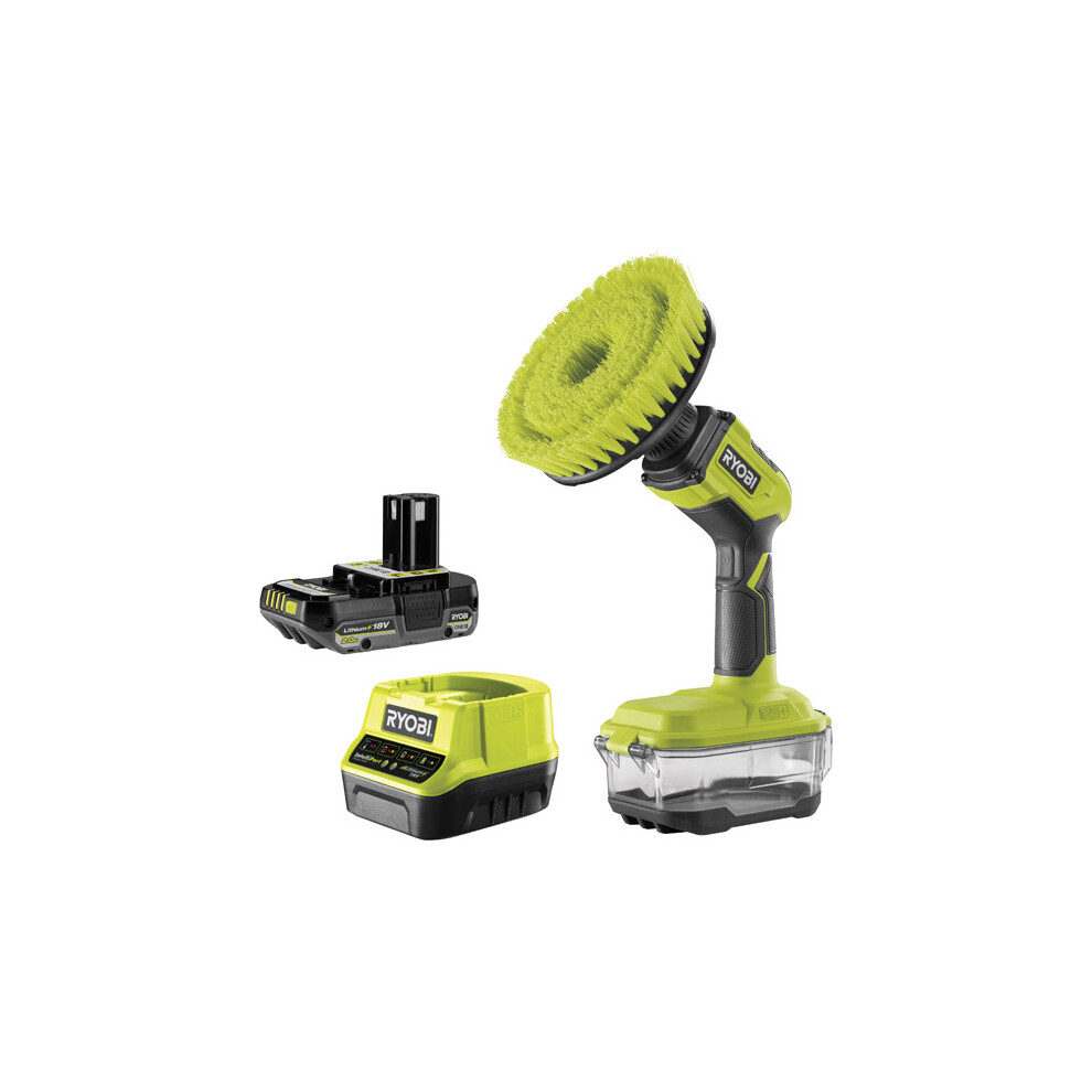 Ryobi 18V ONE+ Compact Power Scrubber 2.0Ah Kit - R18CPS-120