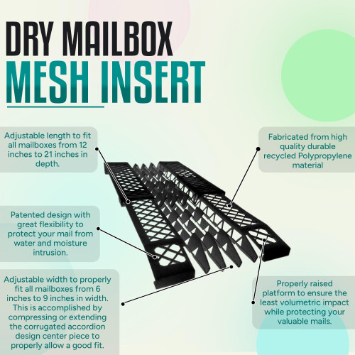 Expandable Dry Mailbox Insert Keeps Your Mail Dry (Mailbox NOT Included) 2
