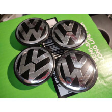 Volkswagen 65mm Alloy Wheel Centre Cap x 4 Genuine Golf T6 Passat Caddy