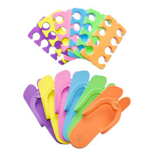 Artist Land 48 Pairs Spa Party Pack of Anti-Slip EVA Pedicure Slippers & Premium Toe separators Two Tone Soft & Durable - Bulk 6 Fun Colors Ideal for