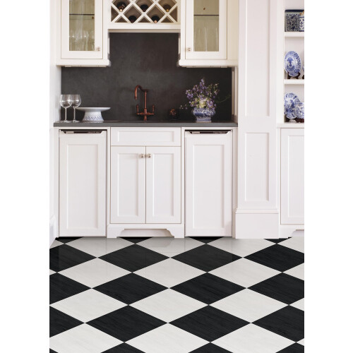 FloorPops x Chris Loves Julia 12 por 12 polegadas Lawrence Black Peel e Stick Floor Tiles FP5059 1