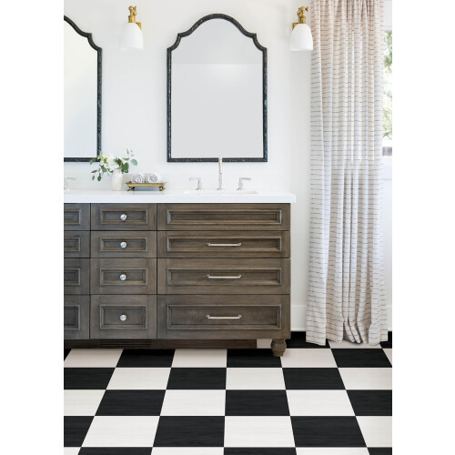 FloorPops x Chris Loves Julia 12 por 12 polegadas Lawrence Black Peel e Stick Floor Tiles FP5059 2