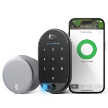Serrure connect   e Wi-Fi Yale August avec clavier tactile, couleur argent