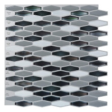 Art3d 12 """" x 12 """" x 0,06 """" (pakke med 6) vægpanel marmor sort/hvid