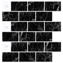 Art3d 10-Sheet Peel and Stick Backsplash 12 in. x 12 in. Subway Tiles in Marble Design