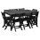 (Anthracite) Garden Dining Table Deck with 8 Matching Chairs 1