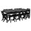 (Anthracite) Garden Dining Table Deck with 8 Matching Chairs 5