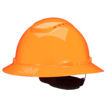 3m Hard Hat Hat SecureFit H-807SFV-UV Hi-viss Capacete de seguran   a em estilo de laranja com abordagem completa com voc