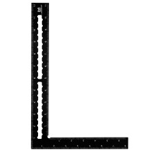 LARMEIL Carpenter Square - pravohl pravtko 8 x 12 palcu Laserov vhy Eloxovan hlink cerven