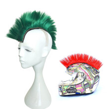 Namecute skinhead de peluca verde punk casco mohawk peluca de peluca