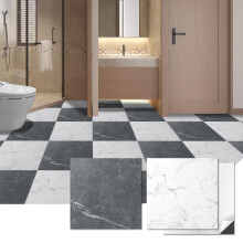 Art3d Vinyl-Bodenfliesen zum Abziehen und Aufkleben, 30er-Pack, 30,5 x 30,5 cm, selbstklebend, wasserdicht, Bodenbelag f r K che, Esszimmer und S