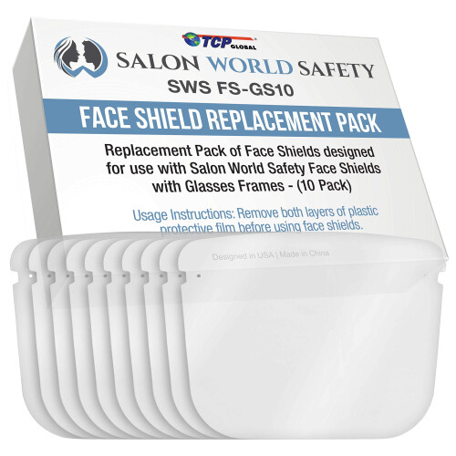 TCP Global Salon World Safety Replacement Face Shields kun