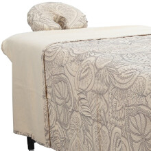 Set di lenzuola per massaggi ForPro Premium Designer Flanella 3 pezzi Island Tranquility per lettini da massaggio Include lenzuolo piano per mass