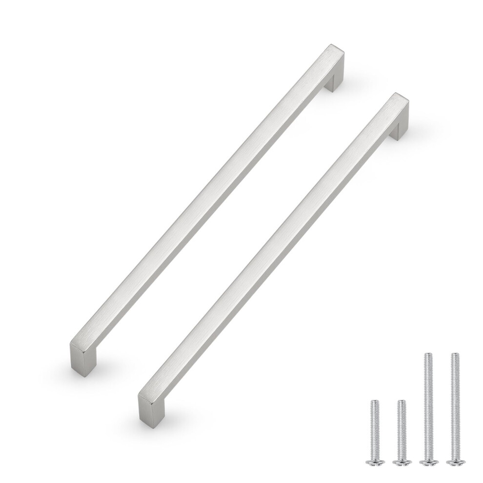 re nickel en satin bross 10 pouces Poignons de cuisine carre tirage de commode en acier inoxydable poigne de tirage de 10,5 pouces de longueur