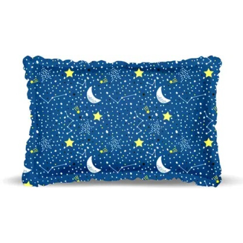 Mustard Seeds Pillow Pack of 1  (Deep Blue)