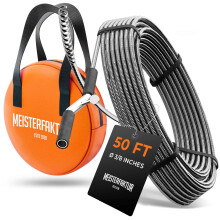 Meisterfaktur Drain Snake 3.0 [50 stp] - Bardzo dlugi - idealny waz hydrauliczny do ciezkich i glebokich blokady - slimak drenazowy dla prawdziw