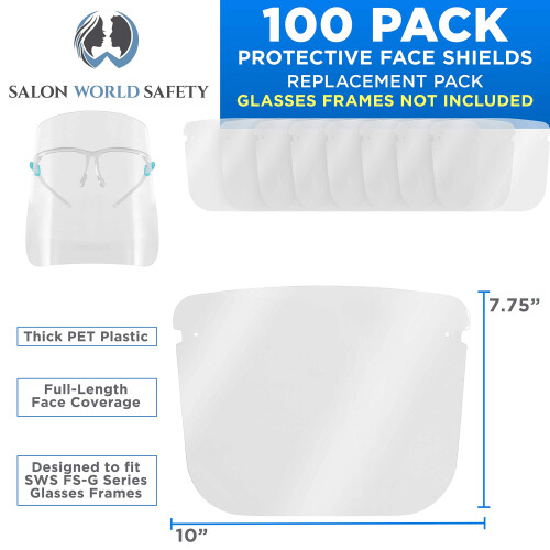 TCP Global Salon World Safety Replacement Face Shields kun 1