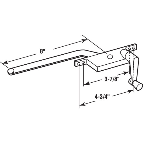 Prime-Line H 3522 8 In. Bronze Diecast Casement Operator Left Hand Square Type (Single Pack) 1