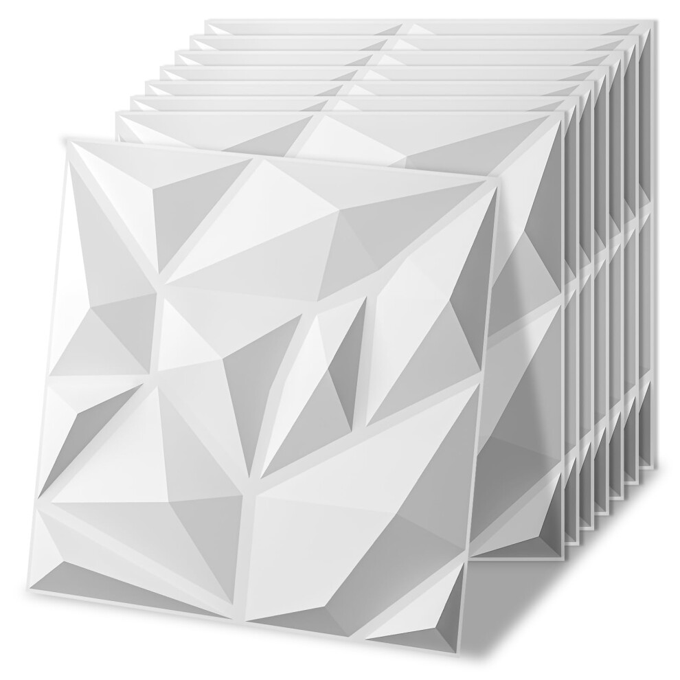 Arte & Arte White Art3d 100 Pack Decorative 3D Wall Panels 97 Sq.feet Pvc Interior Wall D?Cor 11.8""""X11.8""""