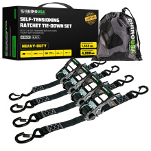Rhino USA nfeszto racsnis rgztohevederek (4PK 1.6INX8FT) Nagy teherbrs, szabadalmaztatott teherszj megorzi a feszltsget, amikor a rakomn