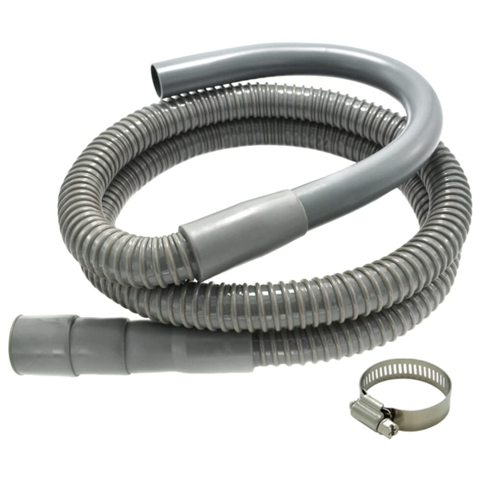 Universal Washing Machine Drain Hose - 6 Ft Discharge Hose with Long Hook - Corrugated and Flexible Washing Machine Hose Drain Replacement with Clamp-image-OPC-PGFQBW2-NEW