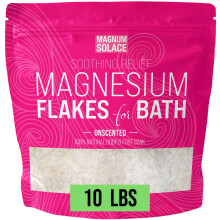 Flocos de magnsio para banho - Flocos de cloreto de magnsio puro orgnico - sem perfume 10 LBS