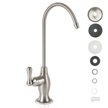 Puroflo Brushed Nickel Reverse Osmosis Faucet NSF Certified Lead-Free Drinking Water Faucet for Under Sink Water Filtration System Non-Air Gap Brus
