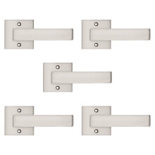Probrico [Confezione da 5 maniglie per porte a leva finte per armadi e portefinestre, maniglia per porta finta quadrata, maniglia laterale singol