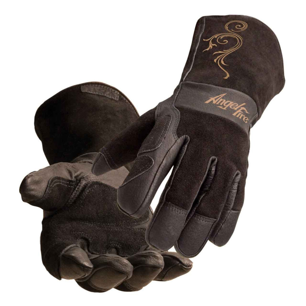 Gants De Soudage Bsx Angelfire Pour Femme, Type B Ton/Mig Noir Avec Motif Fleuri-image