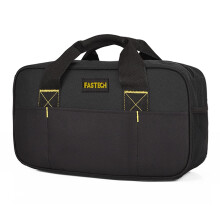 FASTECH 14 Inch Small Tool Bag Wide Mouth Tool Tote Bag Waterproof Tool Organizer Bag Electricians Repairman Tools Tote Bag Double Fabric Storage Bag