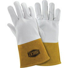 IRONCAT 6141 Kidskin TIG Welding Gloves - X-Large  Kevlar Thread Welding Gloves with 4 in. Gold Cuff  Straight Thumb